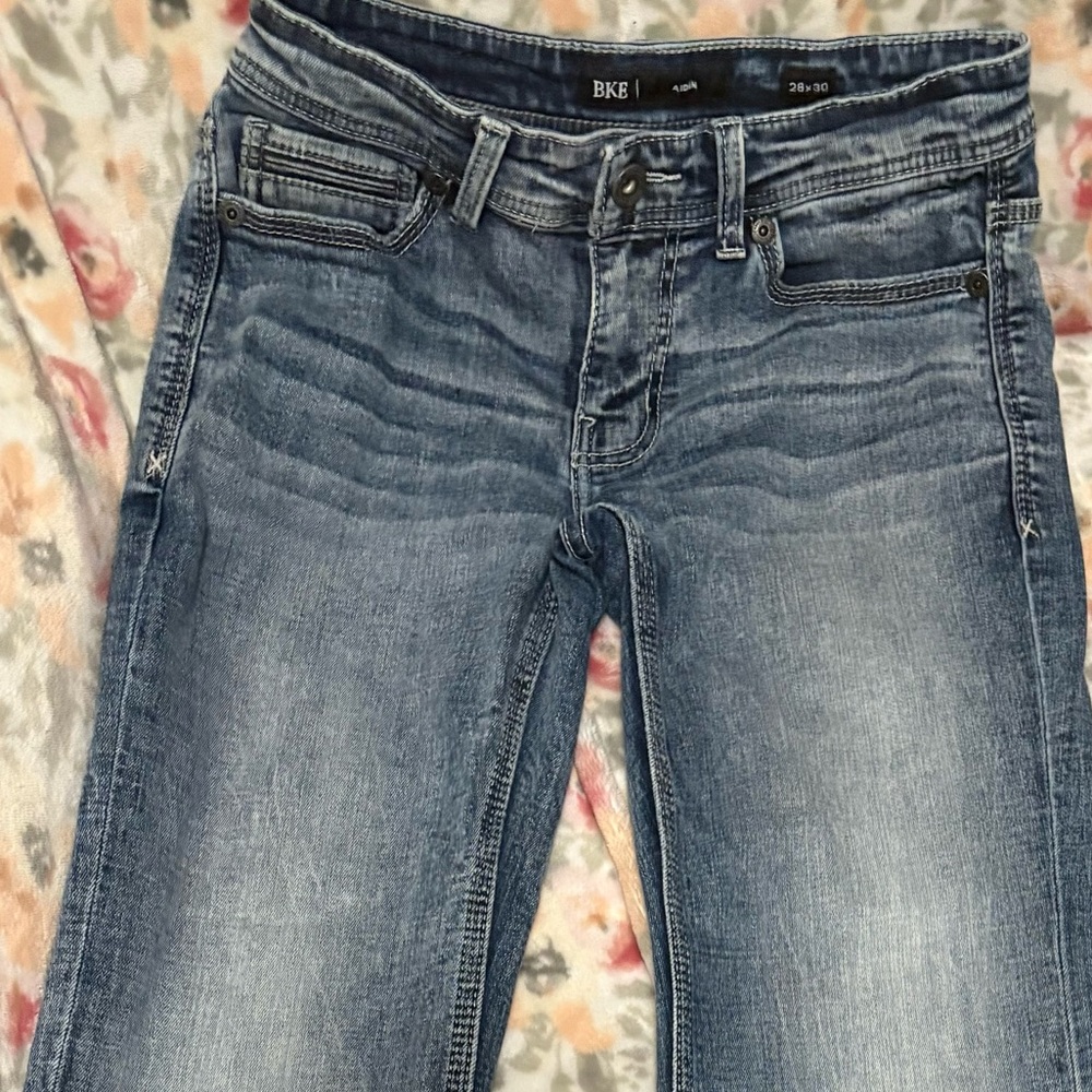 BKE Men's Faded Blue Bootcut 👖